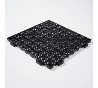 Zickdom Dalles de Jardin Clipsables 30x30 cm en PVC Antidérapantes - Revêtement de Sol Extérieur et Intérieur pour Terrasse, Piscine, Garage, Cuisine, Spa Black 1PC