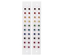 Zickdom Ear Seeds Graines d'Auriculothérapie | Autocollants de Pression pour Stress & Migraines | Tenue Confortable et Longue | Facile à Utiliser Colored Rhinestones - 40pc