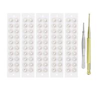 Zickdom Ear Seeds Graines d'Auriculothérapie | Autocollants de Pression pour Stress & Migraines | Tenue Confortable et Longue | Facile à Utiliser Crystal Rhinestones - 100pc