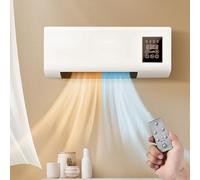 Zickdom Radiateur Soufflant Mural, Chauffage D'appoint, avec Télécommande, Minuterie 8H,Chauffage facile à monter pour usage intérieur 55×22×12cm/21.6×8.8×4.7in