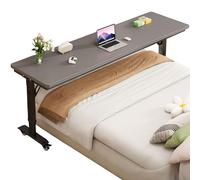 Zickdom Table de lit à roulettes - Plateau en Bois Massif,réglable en Hauteur (68-103 cm),Salon,hôpital - Bureau d’Ordinateur,Poste de Travail Debout,Plateau Repas,Table médicale
