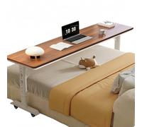 Zickdom Table de lit à roulettes - Plateau en Bois Massif,réglable en Hauteur (68-103 cm),Salon,hôpital - Bureau d’Ordinateur,Poste de Travail Debout,Plateau Repas,Table médicale