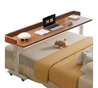 Zickdom Table de lit à roulettes - Plateau en Bois Massif,réglable en Hauteur (68-103 cm),Salon,hôpital - Bureau d’Ordinateur,Poste de Travail Debout,Plateau Repas,Table médicale