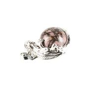 Zicnjodye 1 collier en forme de lézard gecko avec pendentif en pierre naturelle et boule ronde opale lapis lazuli pour femme, Pierre