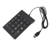 Zicobox Clavier numérique USB - Portable, fin et compact - 18 touches - Pour ordinateur portable, bureau, Chromebook, Surface Pro, calculs fiscaux, bureau, voyage et utilisation à domicile (noir)