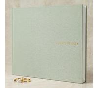 ZICOTO Magnifique Livre d'or de Mariage Sauge pour Votre réception de Mariage - Livre d'or Simplement élégant à connecter - Le Livre d'or Parfait pour Un Mariage ou Une fête prénatale et Un ajout à