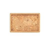 ZICZAC - Plateau QUERCO - Set/2-100% Liège - Sécurité Alimentaire, Hydrofuge, Anti-Tache - Rectangle - 22x14,5x1,5 cm - Rock