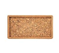 ZICZAC - Plateau QUERCO - Set/2-100% Liège - Sécurité Alimentaire, Hydrofuge, Anti-Tache - Rectangle - 28x14x5x1,5 cm - Grain