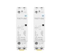 ZIDBVOYOY Contacteur modulaire Domestique TOCT1 2P 25A DC 12V 24V Bobine 220V/230V 50/60HZ Rail DIN 2NO ou 1NO 1NC 1 pièce(DC 12V 1NO 1NC)