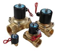 ZIDBVOYOY Électrovanne électrique 1/4 "3/8" 1/2 "3/4" 1 "BSP DN8/10/15/20/25/50, pneumatique normalement fermée for Eau, Huile et Air 12V 24V 220V(Copper BODY-AC220V,DN10)