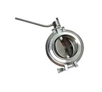 ZIDBVOYOY Vanne Papillon à Poudre en Acier Inoxydable, Pince à Poudre, vanne à Poudre de soudage de Fond de réservoir, Grande vanne de décharge(154 Ferrule 167)