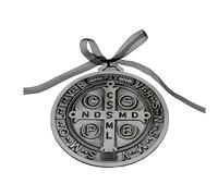 ZIDDAR Benedict Médailles de protection avec croix en ruban vintage pour porte murale ou présentoir de bureau