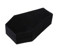 ZIDDAR Boîte à bijoux en velours en forme de cercueil - Légère - Pour Halloween - Pour boucles d'oreilles et colliers