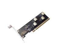 ZIDDAR Carte d'extension PCIE vers contrôleur M.2 PCIe X16 vers SFF-8654 4 ports pour carte d'ordinateur SSD