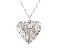 ZIDDAR Collier avec médaillon photo en forme de cœur pour image - Bijoux fantaisie pour la Saint-Valentin - Collier avec pendentif pour femme, Métal, Alliage.