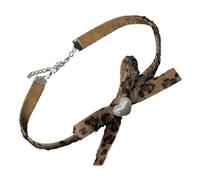 ZIDDAR Collier ras du cou en velours d'inspiration vintage avec nœud papillon longueur réglable pour femme