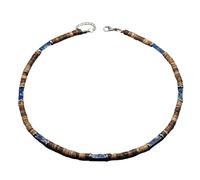 ZIDDAR Collier style ethnique avec coquillage de noix de coco marron et perles en pierre naturelle pour un look unique ethnique, taille unique, Comme décrit, Comme décrit.