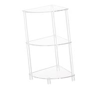 ZIDDAR Étagère d'angle portable en acrylique avec trois niveaux pour une utilisation efficace de l'espace dans n'importe quelle pièce