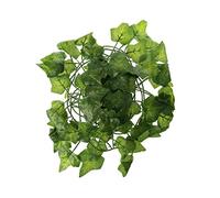 ZIDDAR Feuilles grimpantes flexibles pour terrarium - Décoration d'habitat de la jungle pour serpent, dragon barbu - Fournitures en bois flotté - Coussin chauffant pour aquarium - Fausse terre léopard