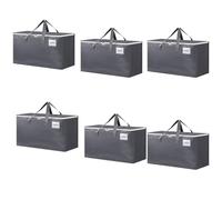 ZIDDAR Grand sac de déménagement extra résistant avec poignée confortable pour le rangement des fournitures de déménagement pour l'emballage du camping, gris