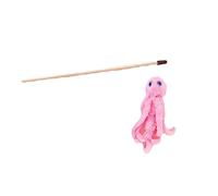 ZIDDAR Joli jouet pour chaton d'intérieur en fourrure avec yeux longs bâton et chaton jouet amusant