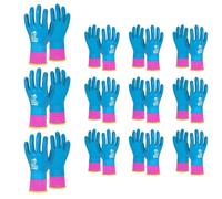 ZIDDAR Lot de 12 paires de gants élastiques pour enfant avec revêtement en latex épais respirant pour la manipulation d'animaux domestiques