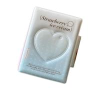 ZIDDAR Petit album de cartes de 7,6 cm avec motif de dessin animé et 32 pochettes pour fans d'idole et album photo