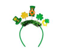 ZIDDAR Serre-tête irlandais pour adulte avec paillettes trèfles et nœud poudré pour fête patricks carnaval fête patricks