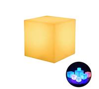 ZIDDAR Tabouret carré lumineux LED pour chaise de siège, éclairage rechargeable, tabouret assis, équipement d'éclairage multifonction pour décoration d'intérieur