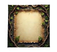 ZIDDAR Tapisserie carrée Divinations motif vigne astrologie nappe tarots nappe sorcellerie motif vigne carte de tarots nappe spirituelle