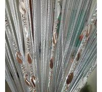 ZiDeTang Button Beaded Door Curtain Fringe Tassel Living Room Divider Curtain (39.30" x 78.50", Grey)