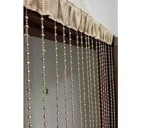 ZiDeTang Rideau de porte à perles en plastique plaqué brillant 100 cm x 195 cm (doré)