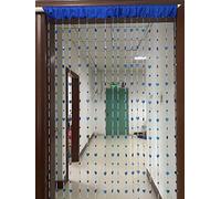ZiDeTang Rideau de Porte avec Perles en Acrylique - Décoration d'intérieur - Rideau de séparation de pièce (100 cm x 195 cm, cœur Bleu foncé)