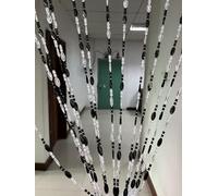 ZiDeTang Rideau de Porte avec Perles en Acrylique - Rideau de séparation de pièce (Noir, 100 cm x 195 cm)