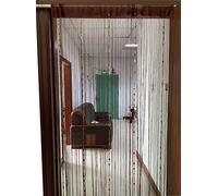 Tangpan Rideau de Porte perlé avec Pompons Marron