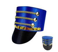 zidiau Chapeau casse-noisette pour adulte - Casquette de soldat casse-noisette avec bouton doré, casquette de garde d'honneur et casquette de fanfare pour Halloween, cosplay, spectacle, spectacle de