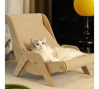 zidiau Fauteuil surélevé pour chat avec salon réglable et grattoir en bois de sisal