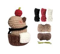 zidiau Kit complet de crochet pour débutants, kit de tricot au crochet en forme d'animal avec tutoriels vidéo étape par étape, ensemble de fil facile à faire soi-même pour unisexe, cadeau créatif