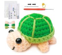 zidiau Kit complet de crochet pour débutants, kit de tricot au crochet en forme d'animal avec tutoriels vidéo étape par étape, ensemble de fil facile à faire soi-même pour unisexe, cadeau créatif