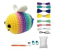zidiau Kit complet de crochet pour débutants, kit de tricot au crochet en forme d'animal avec tutoriels vidéo étape par étape, ensemble de fil facile à faire soi-même pour unisexe, cadeau créatif