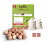 Zidina 30x Boules de Cèdre Naturel | Anti Mites Textiles | Antimites Vêtements Penderie, Protection Durable | Anti Mites Puissant pour Armoires, Tiroirs, Placards et Chaussures