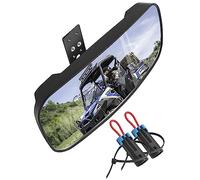 ZIDIYORUO Polaris Ranger Rear View Mirror, HD Center Rear View Mirror for Polaris Ranger 500 570 900 XP 1000XP Crew 2017-2023 on the Factory Drop Down Mounting Tab (with 2pcs of Belt Bypass)