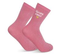 Zidoley Cadeau Marraine Meilleure Marraine Chaussettes Paillettes Coton Femme, Taille 36-42, Rose/Bleu, Demande de Marraine Cadeau (FR/ES, Numérique, 36, 42, Taille normale, Taille normale, Rose)