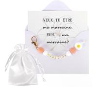 Zidoley Cadeau Marraine Porte-Clés Veux Tu Être Ma Marraine Demande Meilleure Annonce Demande de Marraine Cadeau Personnalisé pour Baptême Communion Parrain Anniversaire Noël