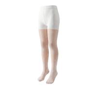 Zidoley Collants en dentelle pour filles, 20 deniers, semi-opaques, style ballet, en jacquard transparent à motif ajouré, en microfibre avec (FR/ES, Âge, 3 ans, 6 ans, Taille normale, White flowers)