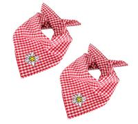 Zidoley Écharpe Oktoberfest, Bandana Homme et Femme - Premium Coton, écharpe à carreaux, 50 * 50cm (Red)