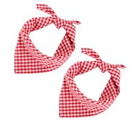 Zidoley Écharpe Oktoberfest, Bandana Homme et Femme - Premium Coton, écharpe à carreaux, 50 * 50cm (Rouge et blanc)