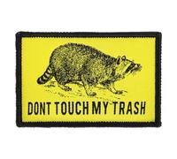 Zidoley Fermeture auto-agrippante "DON'T TOUCH MY TRASH" Patchs de raton laveur Fermeture auto-agrippante militaire pour sac à dos, uniforme, vêtements tactiques, casquette de baseball (side)