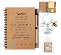 Zidoley Idee Cadeau Maitresse D'école, Merci Maitresse Cadeaux Original, Cadeau Fin D'Année Carnet De Note, Utile Porte Clef Cadeau Professeur Retraite, Cadeau Maitresse Noel