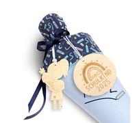 Zidoley Lot de 2 Pendentifs en Bois pour Sac d'École, Décoration Rentrée Scolaire, Sac à Sucre (GIRL)